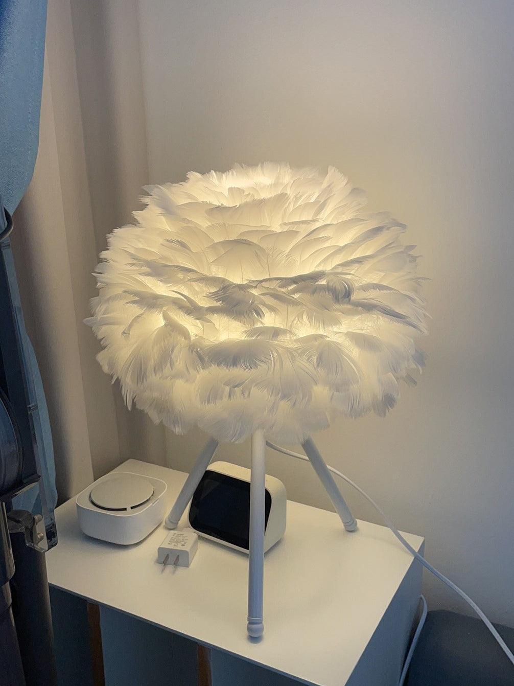 Gåsfjäder Bordslampa