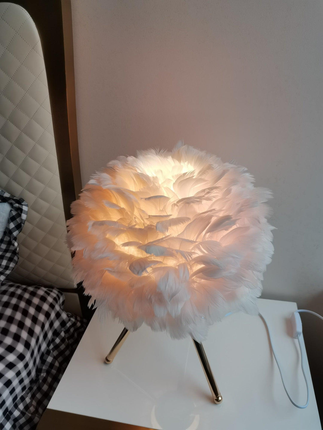 Gåsfjäder Bordslampa
