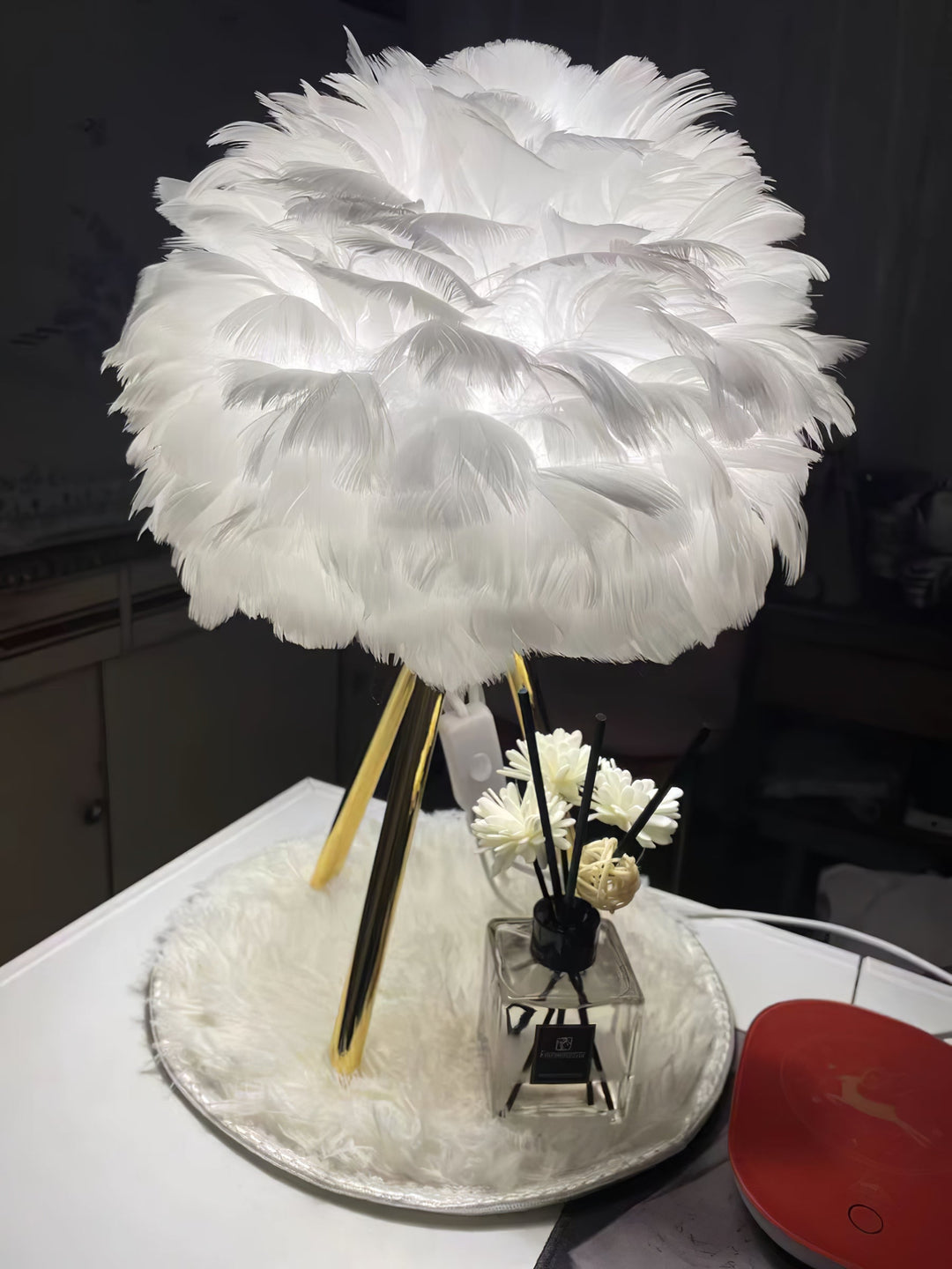 Gåsfjäder Bordslampa