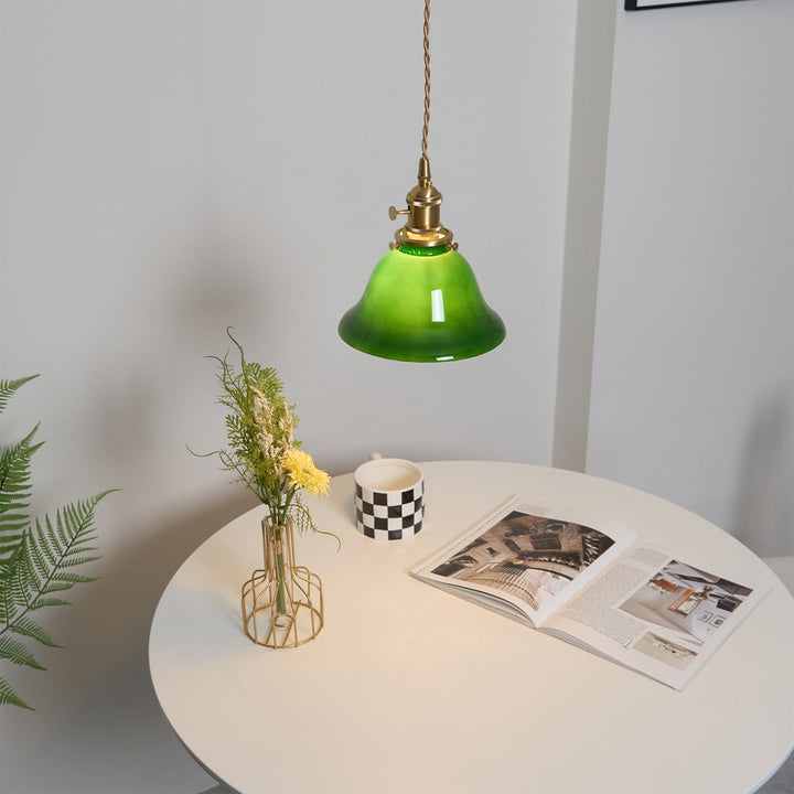 Grön Klocka Hängande Lampa