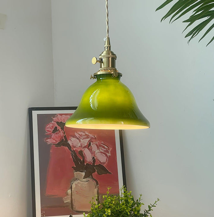 Grön Klocka Hängande Lampa