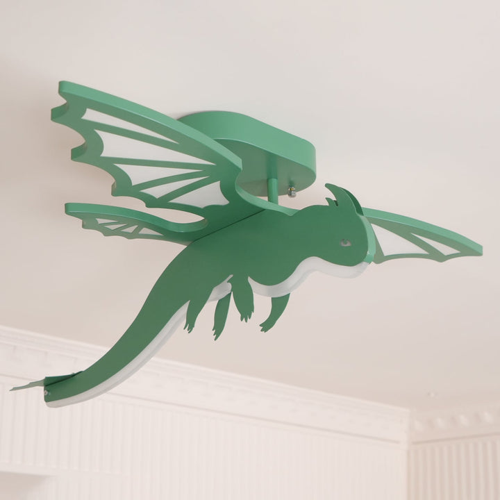 Grön Dinosaurie Taklampa