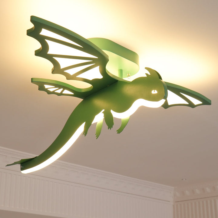 Grön Dinosaurie Taklampa
