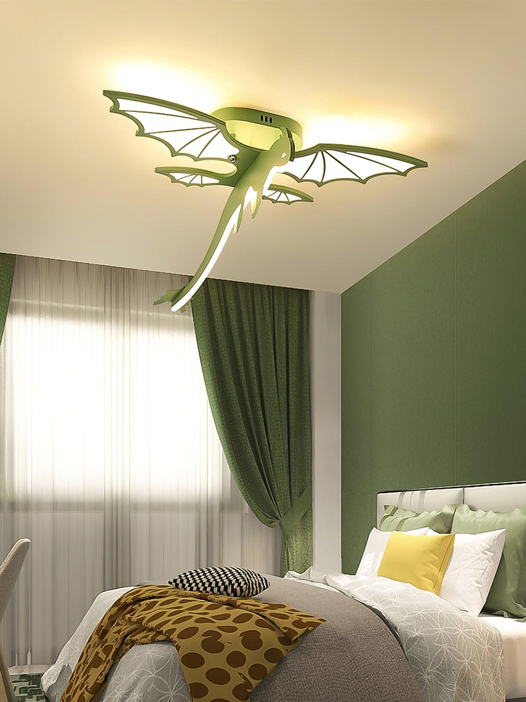 Grön Dinosaurie Taklampa