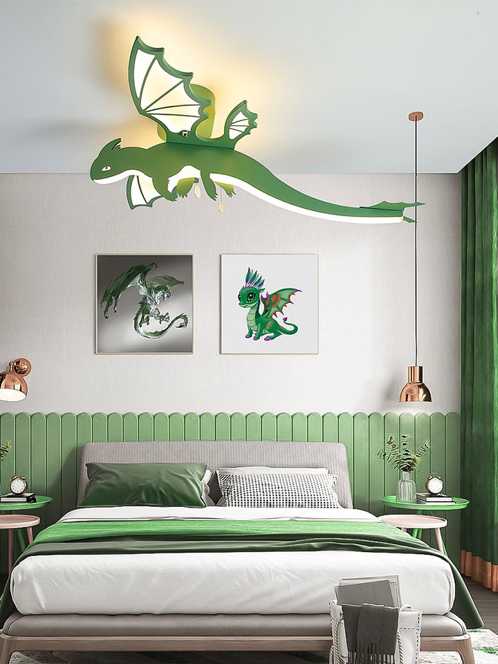 Grön Dinosaurie Taklampa
