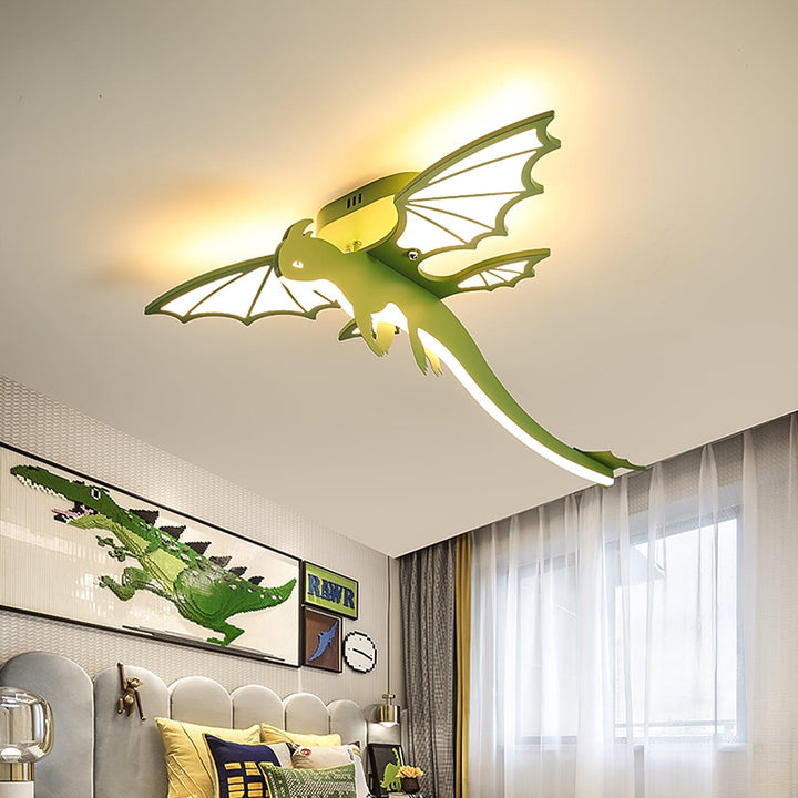 Grön Dinosaurie Taklampa