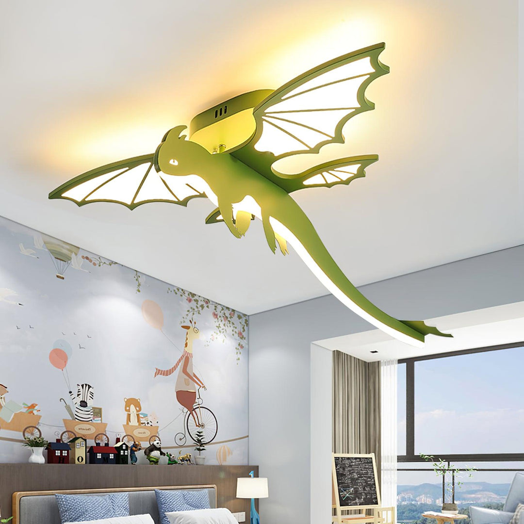 Grön Dinosaurie Taklampa
