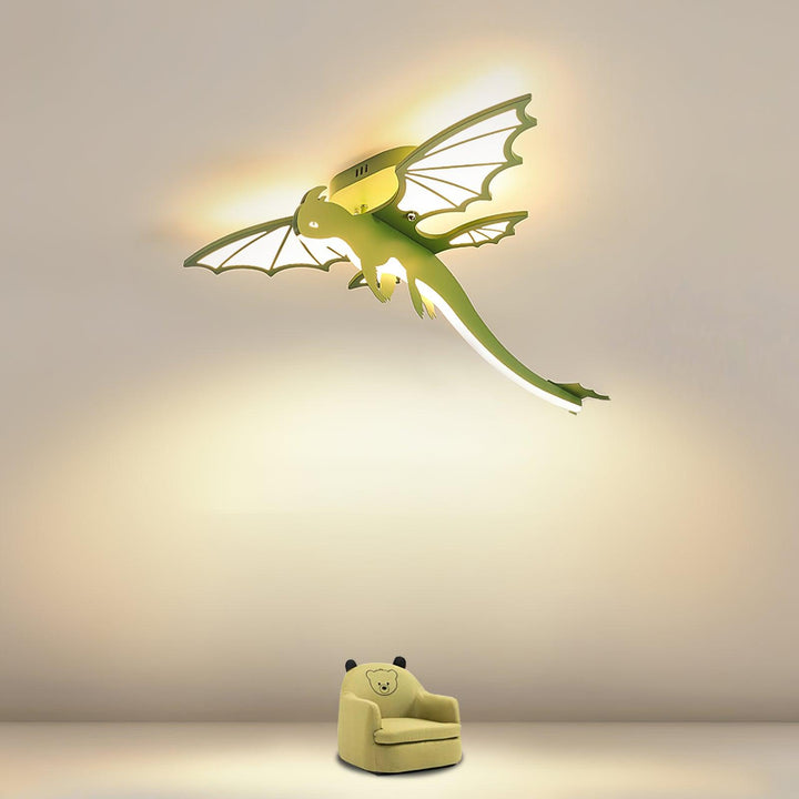Grön Dinosaurie Taklampa