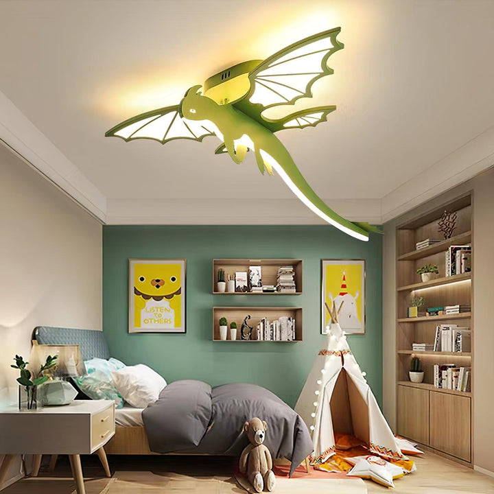 Grön Dinosaurie Taklampa