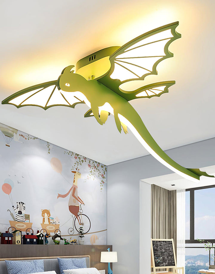 Grön Dinosaurie Taklampa