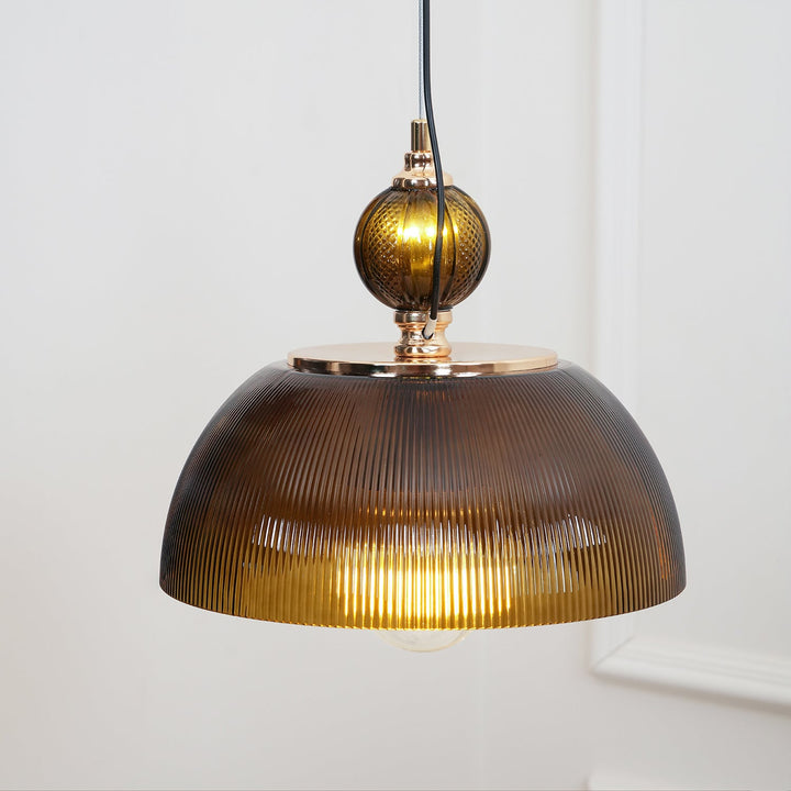 Glas Skål Pendellampa