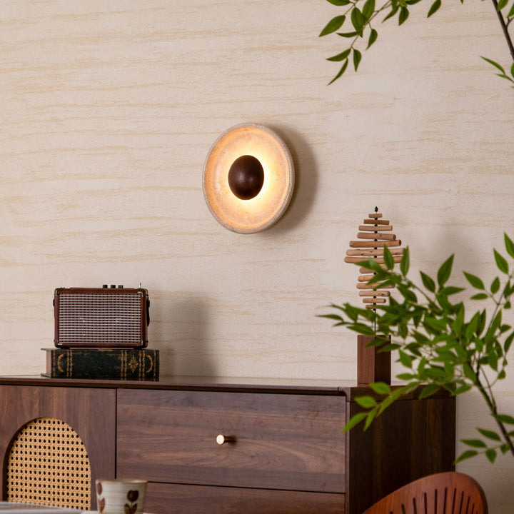 Halo Travertine Vägglampa