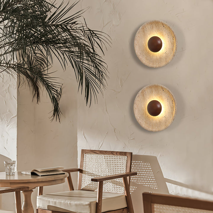 Halo Travertine Vägglampa