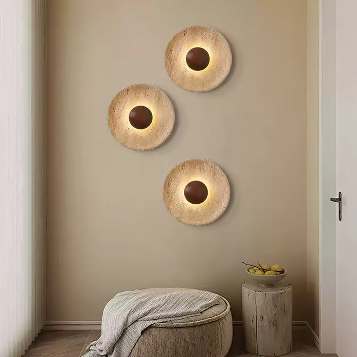 Halo Travertine Vägglampa