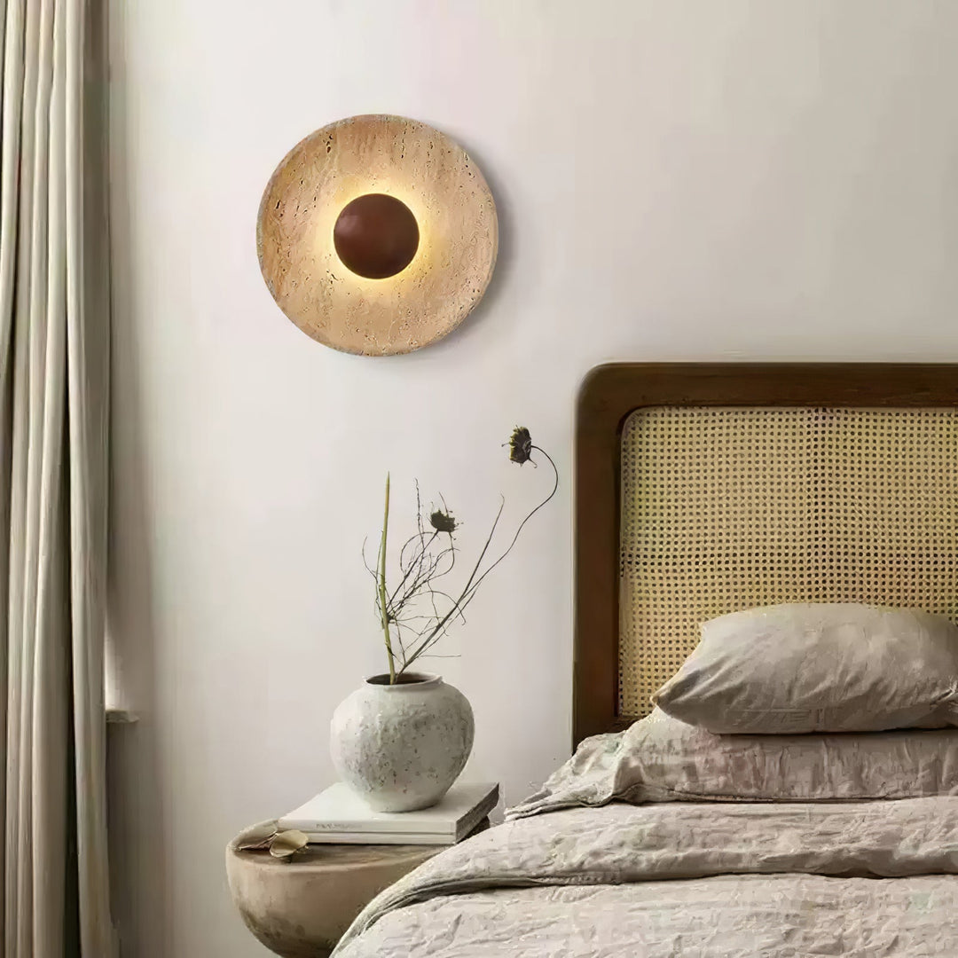 Halo Travertine Vägglampa