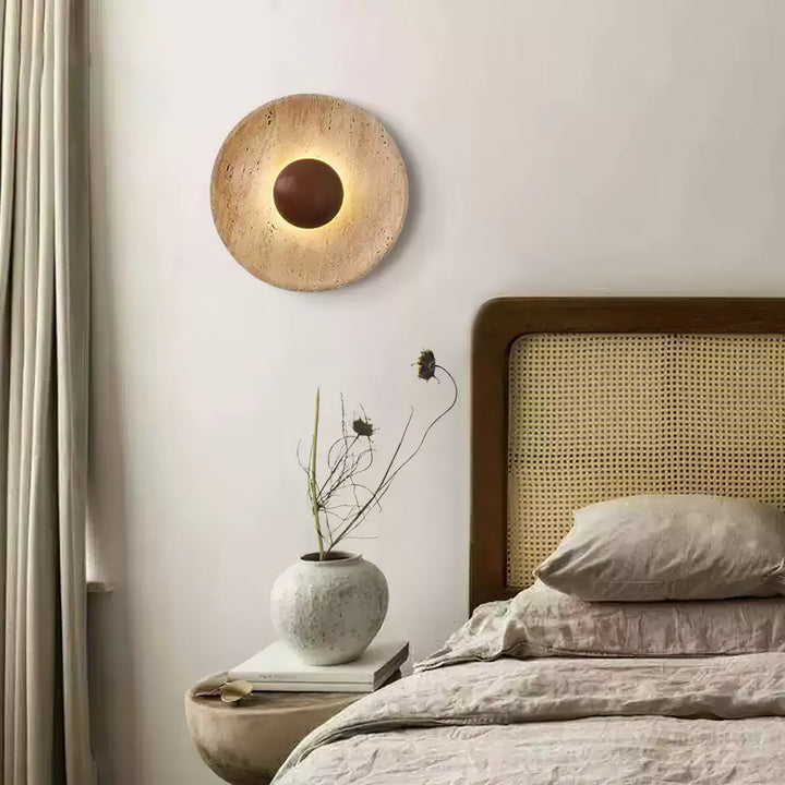 Halo Travertine Vägglampa