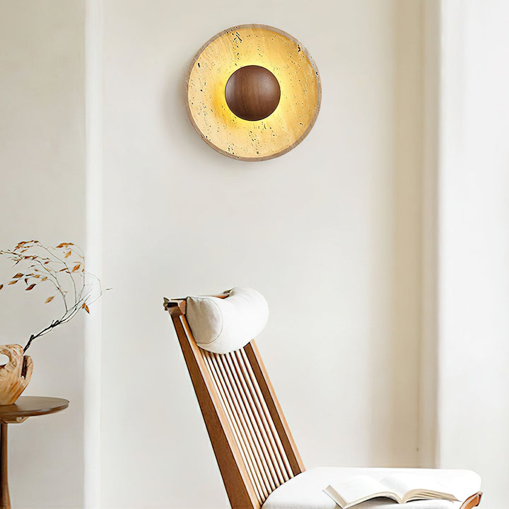Halo Travertine Vägglampa