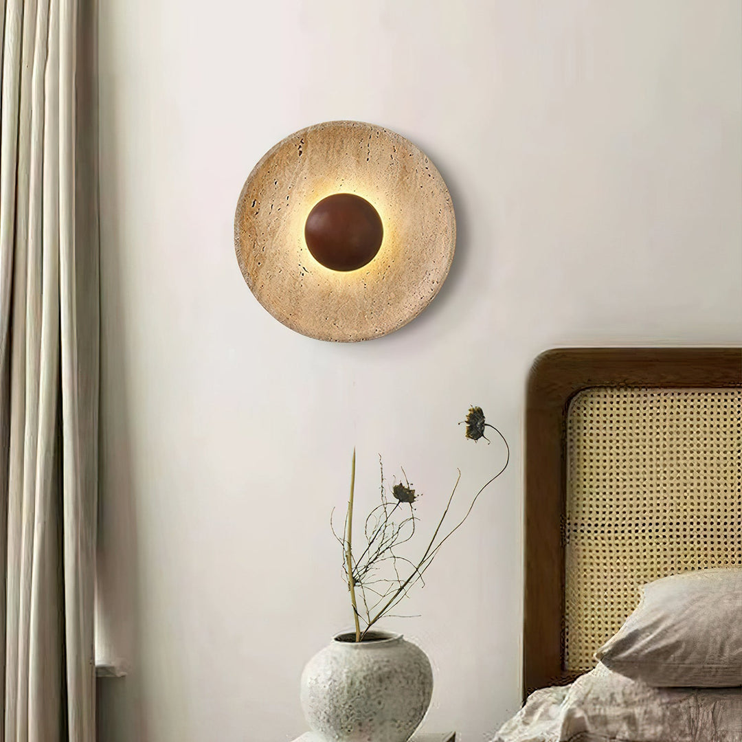 Halo Travertine Vägglampa