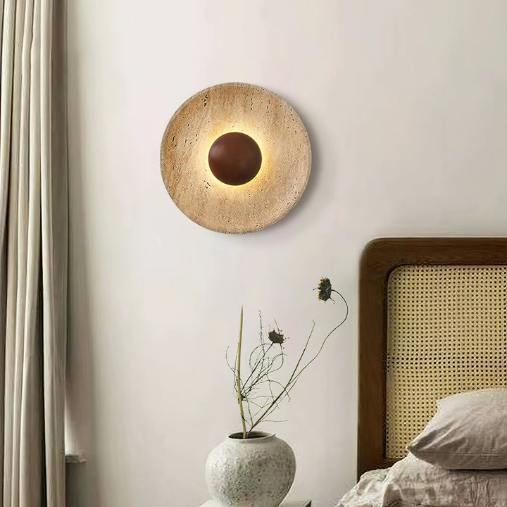 Halo Travertine Vägglampa