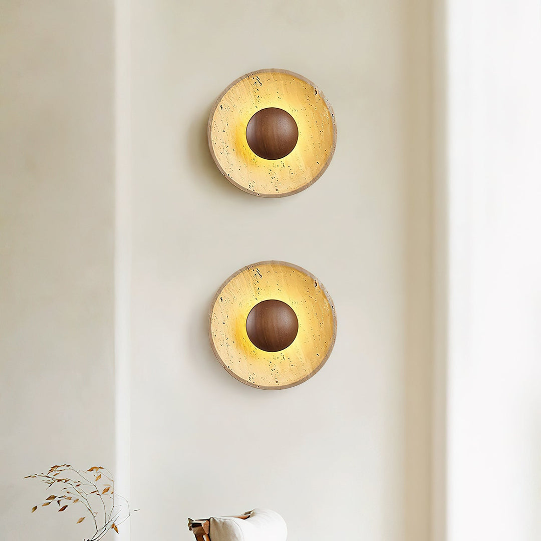Halo Travertine Vägglampa