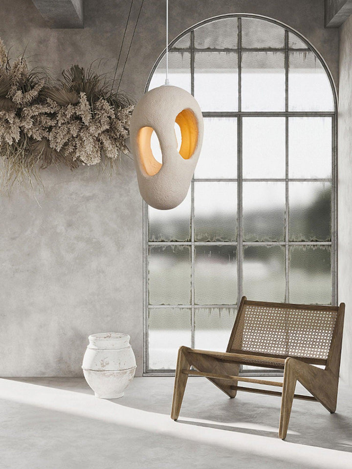 Handbyggd Vit Pendellampa