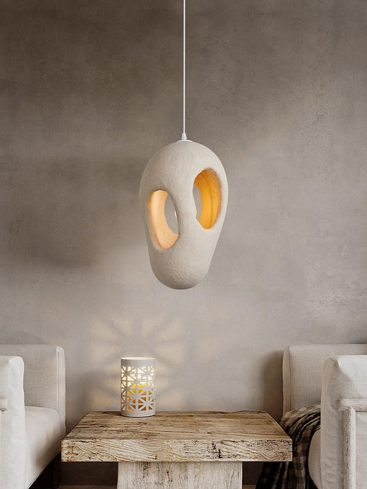 Handbyggd Vit Pendellampa