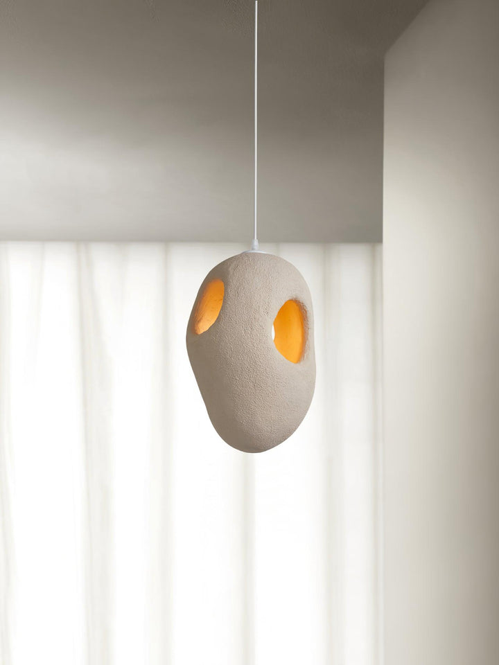 Handbyggd Vit Pendellampa