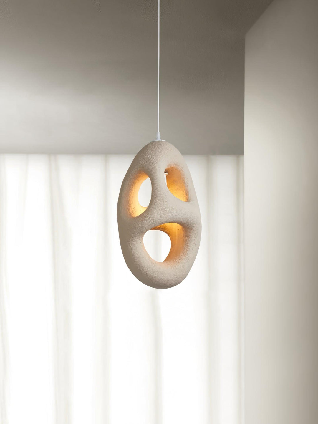 Handbyggd Vit Pendellampa
