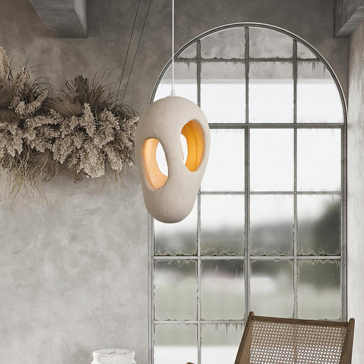 Handbyggd Vit Pendellampa