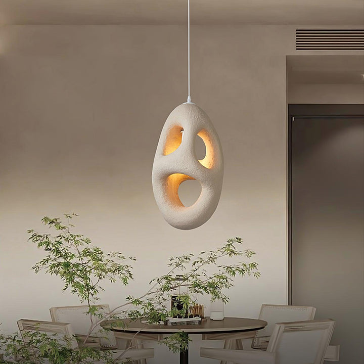 Handbyggd Vit Pendellampa
