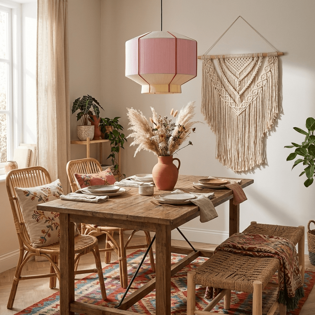 Handvevad lykta hängande lampa
