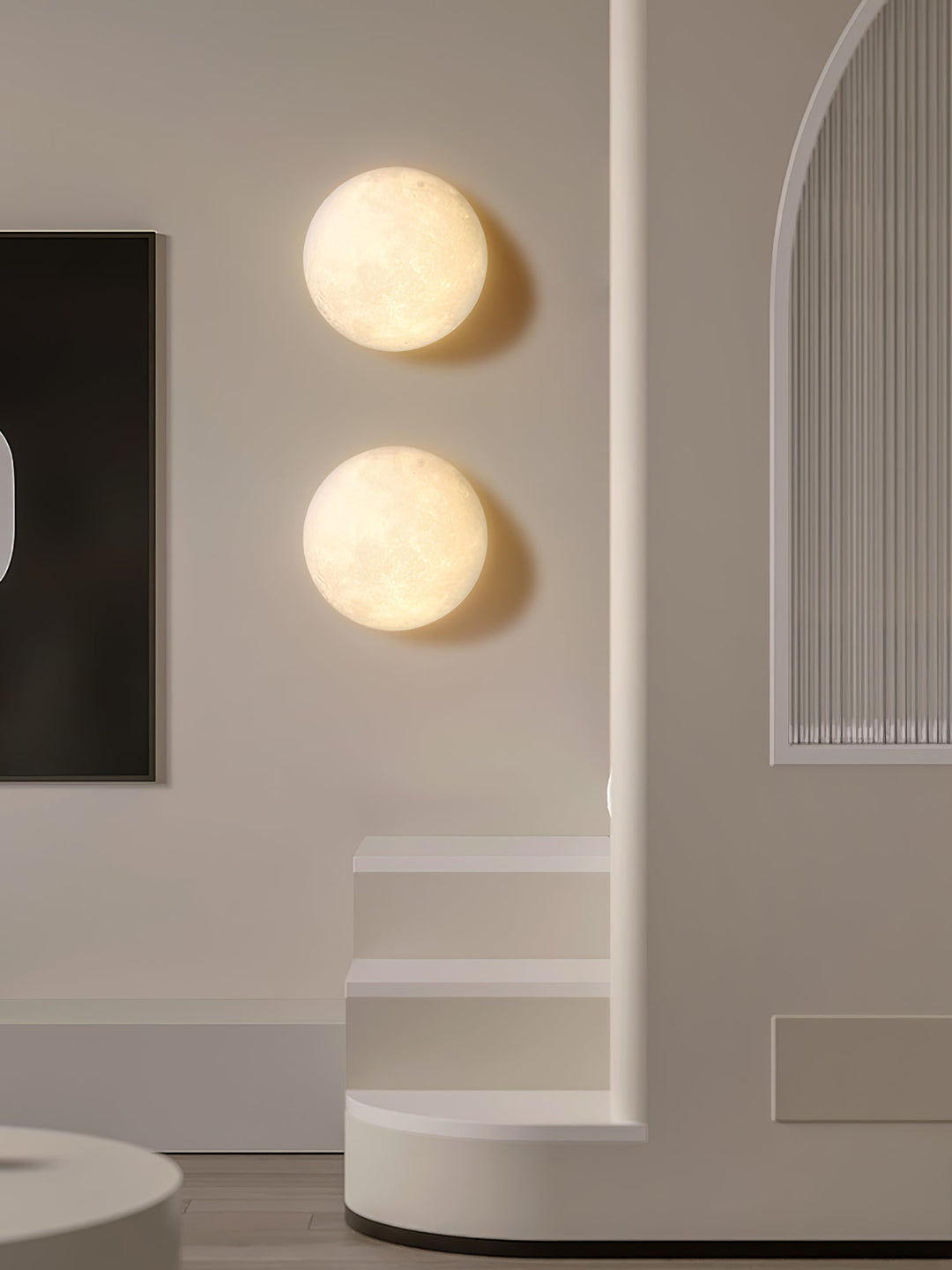 Måne 3D Vägglampa