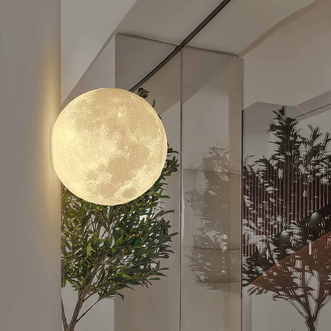 Måne 3D Vägglampa