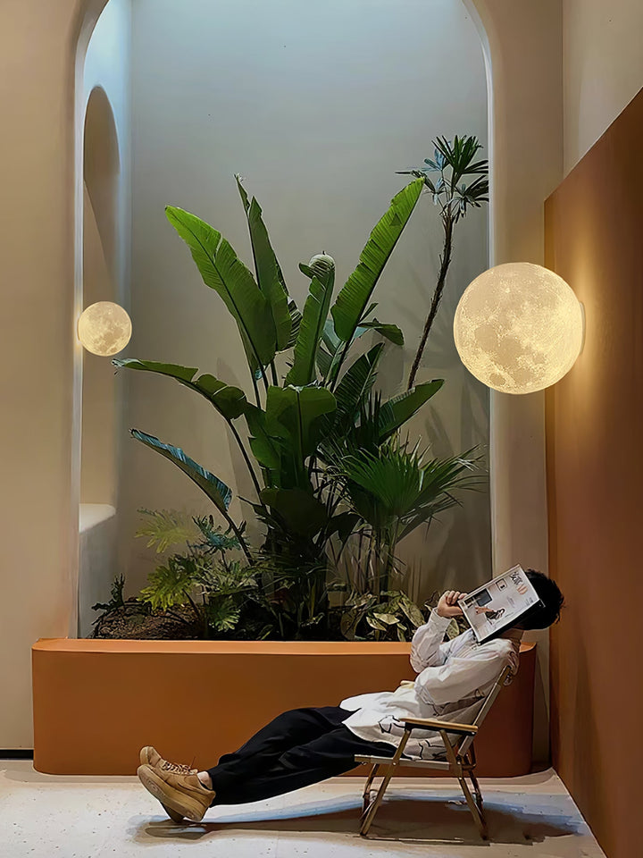 Måne 3D Vägglampa
