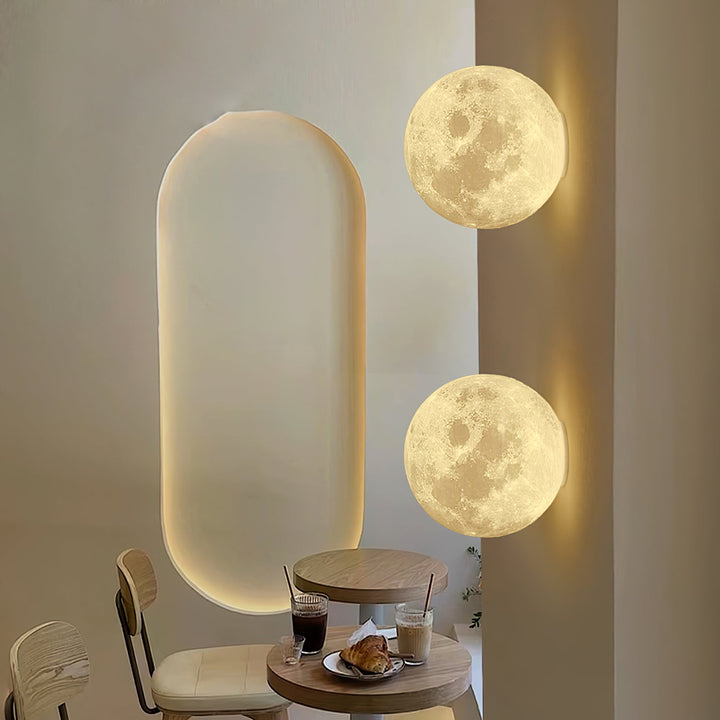 Måne 3D Vägglampa