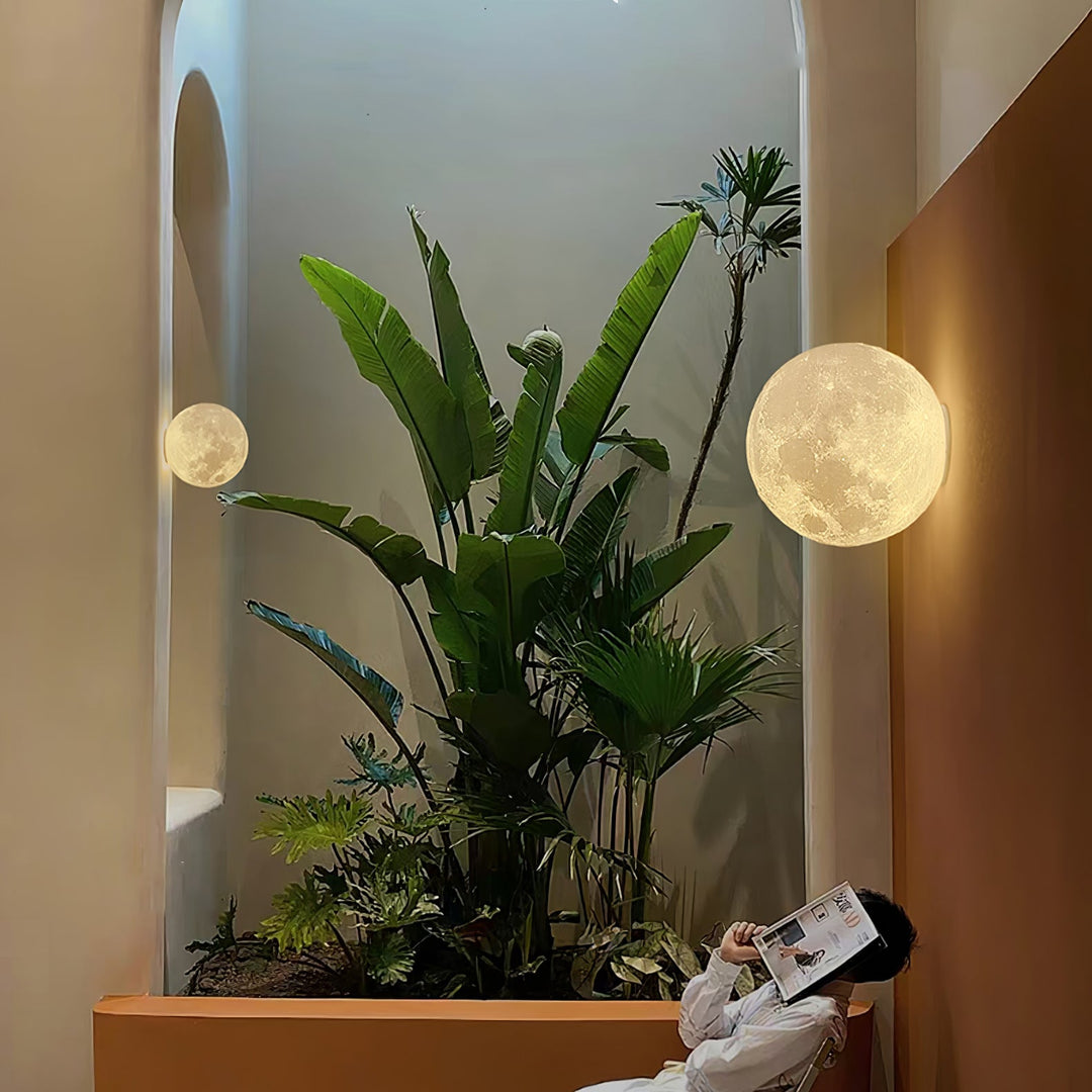 Måne 3D Vägglampa