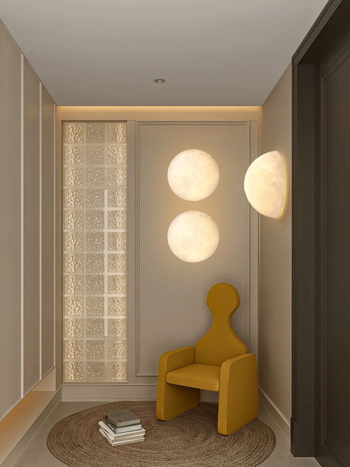 Måne 3D Vägglampa