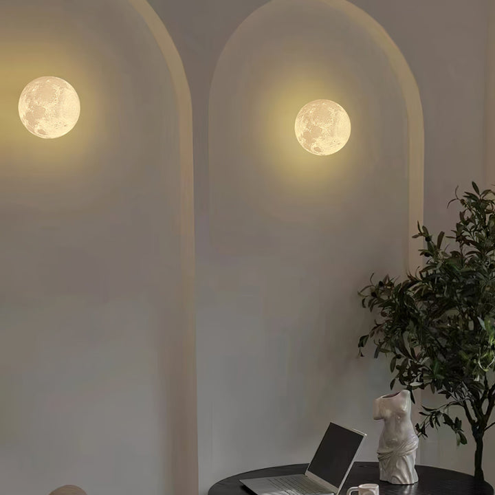 Måne 3D Vägglampa