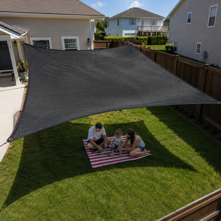 Shadehaven – HDPE Żagiel przeciwsłoneczny för ogrodu, siatka blokująca UV dla patio, podwórka i pergoli
