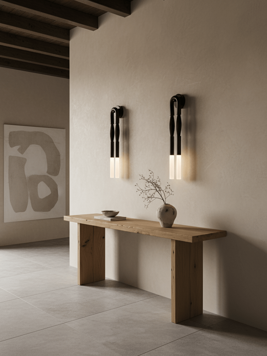 Hästhår Vägglampa