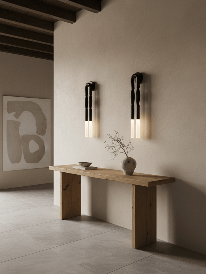 Hästhår Vägglampa