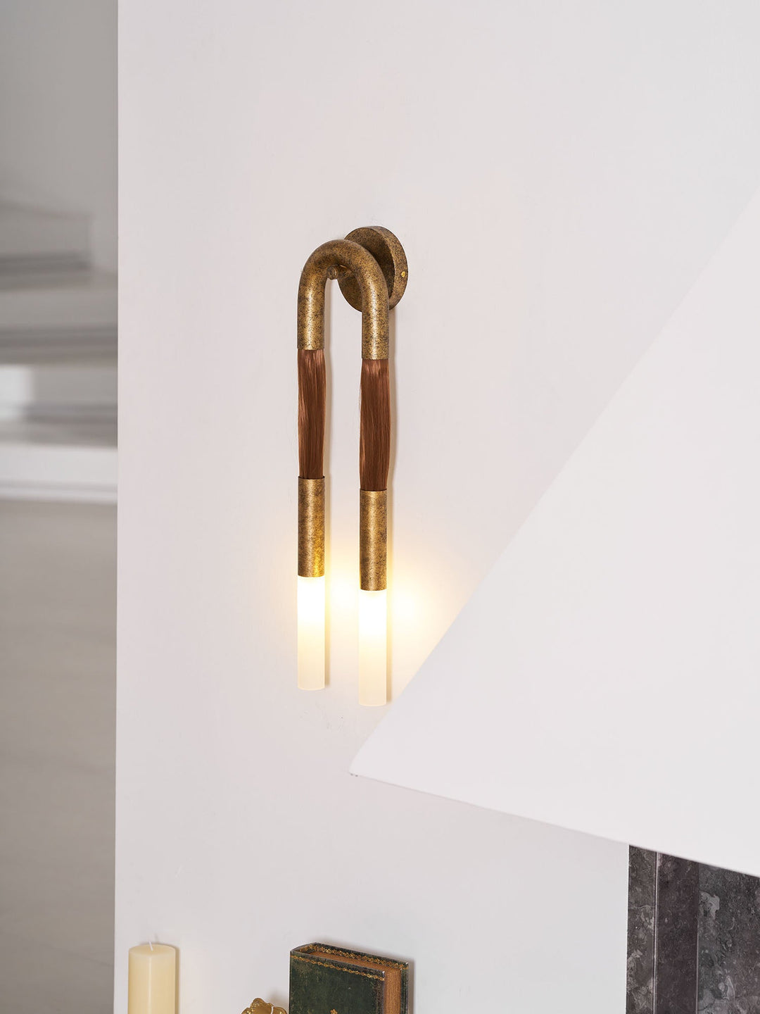 Hästhår Vägglampa