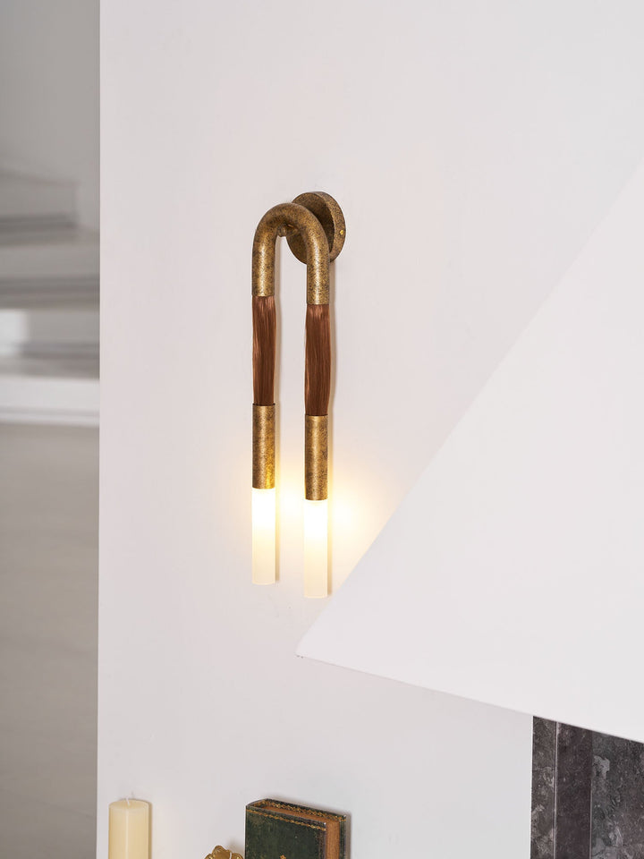 Hästhår Vägglampa