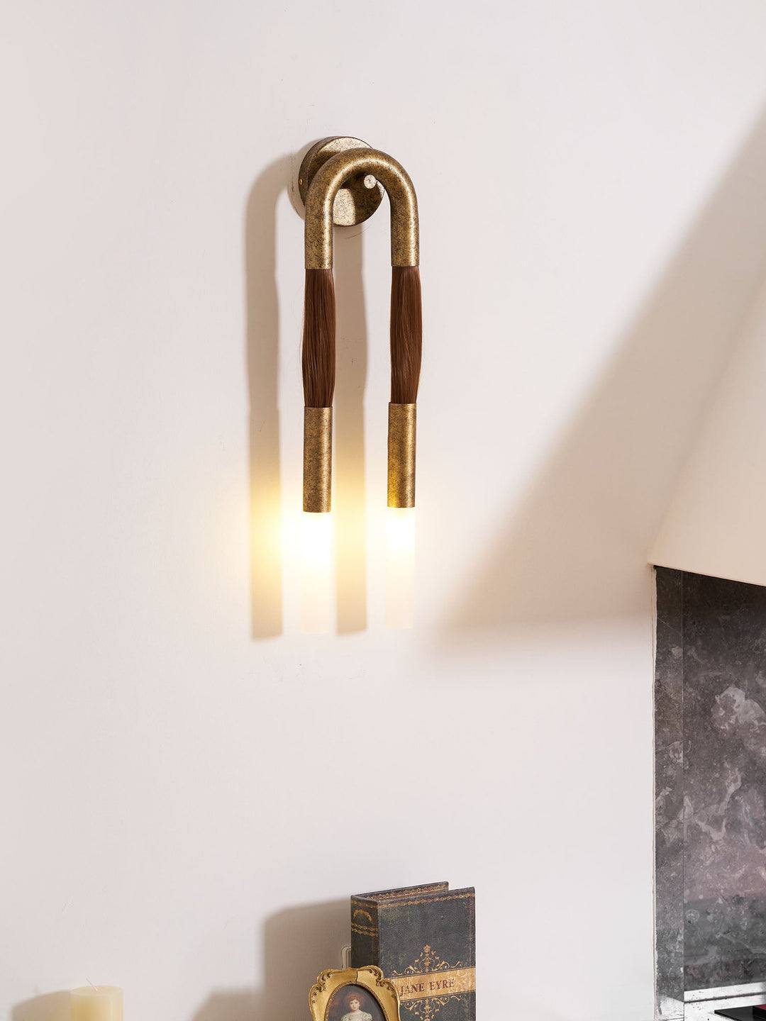 Hästhår Vägglampa