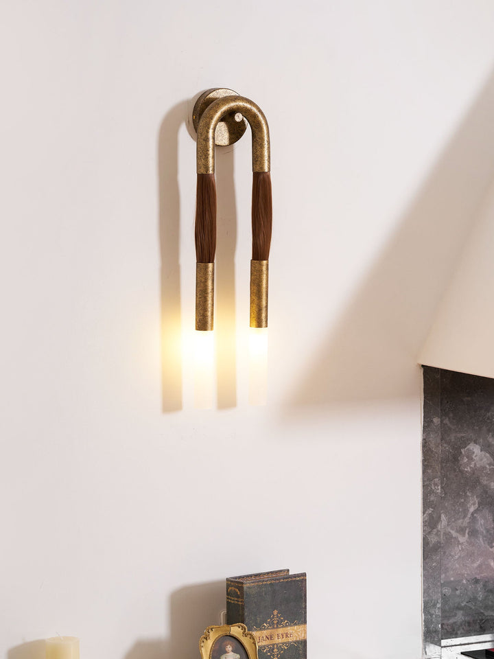 Hästhår Vägglampa