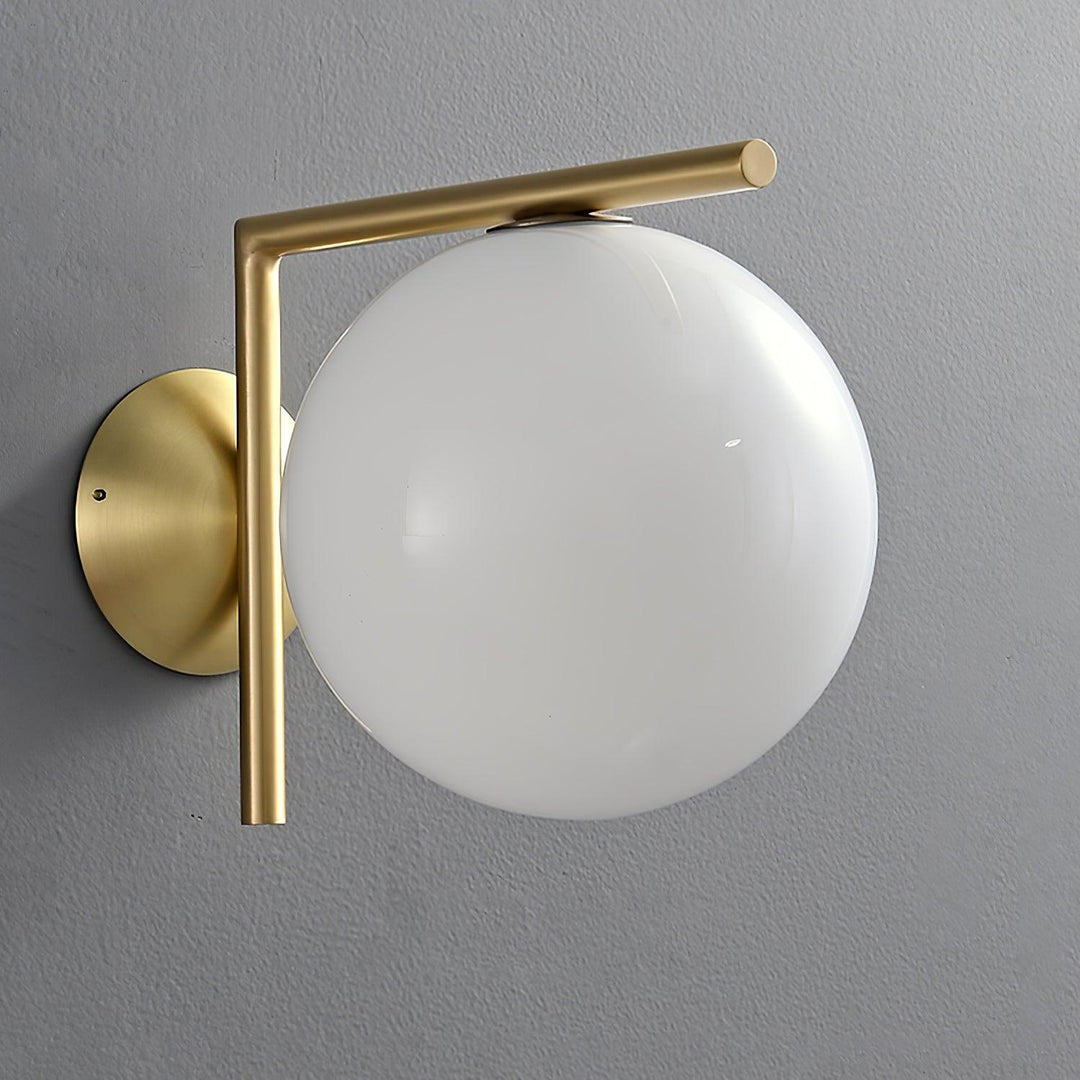 Blåst Glas Opal Glas Vägglampa
