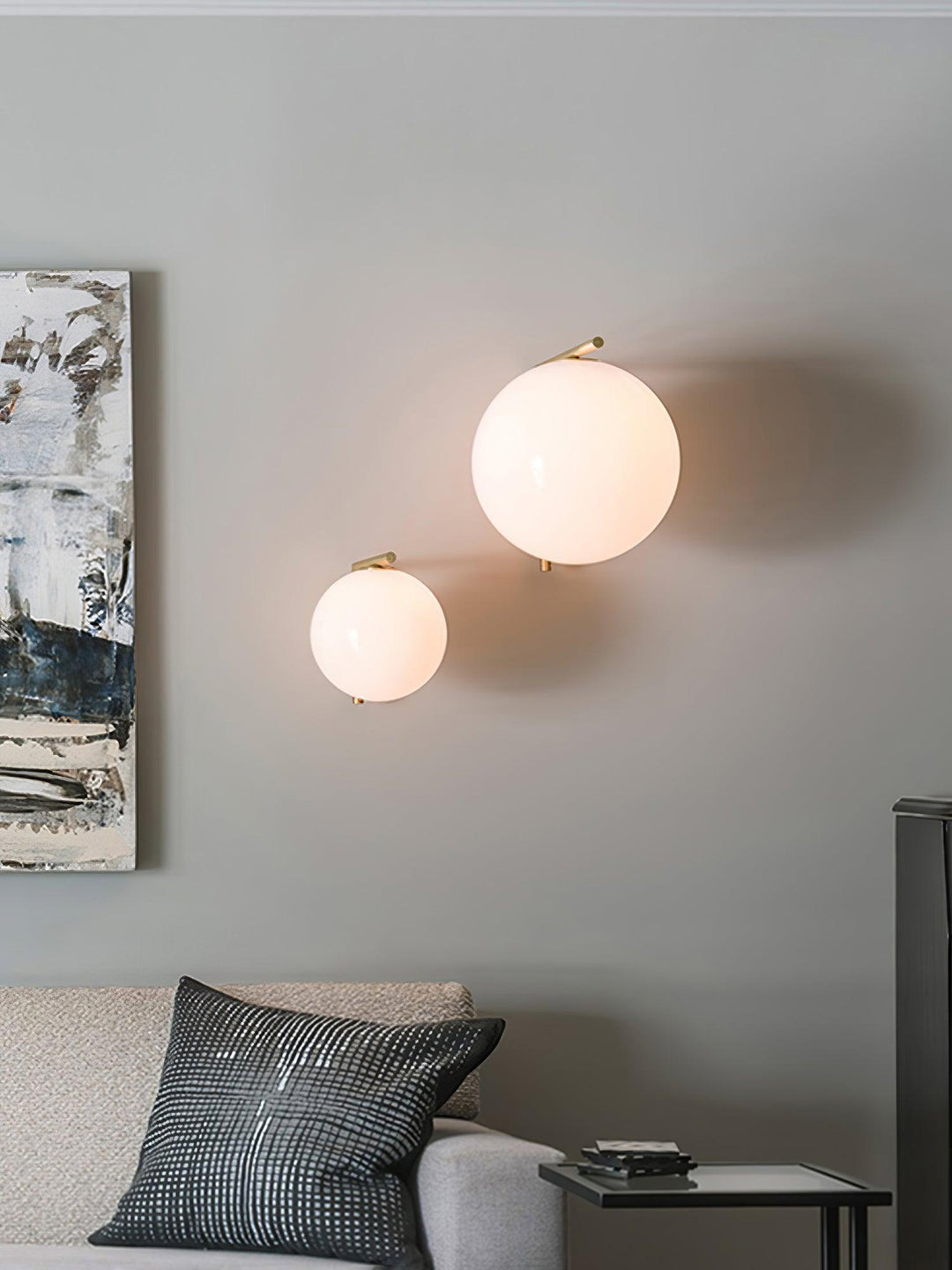 Blåst Glas Opal Glas Vägglampa