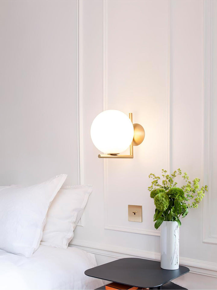 Blåst Glas Opal Glas Vägglampa