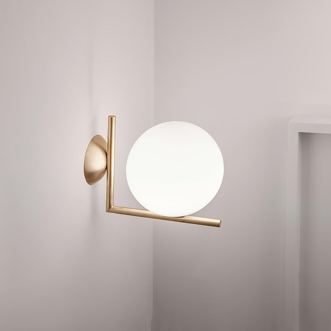 Blåst Glas Opal Glas Vägglampa