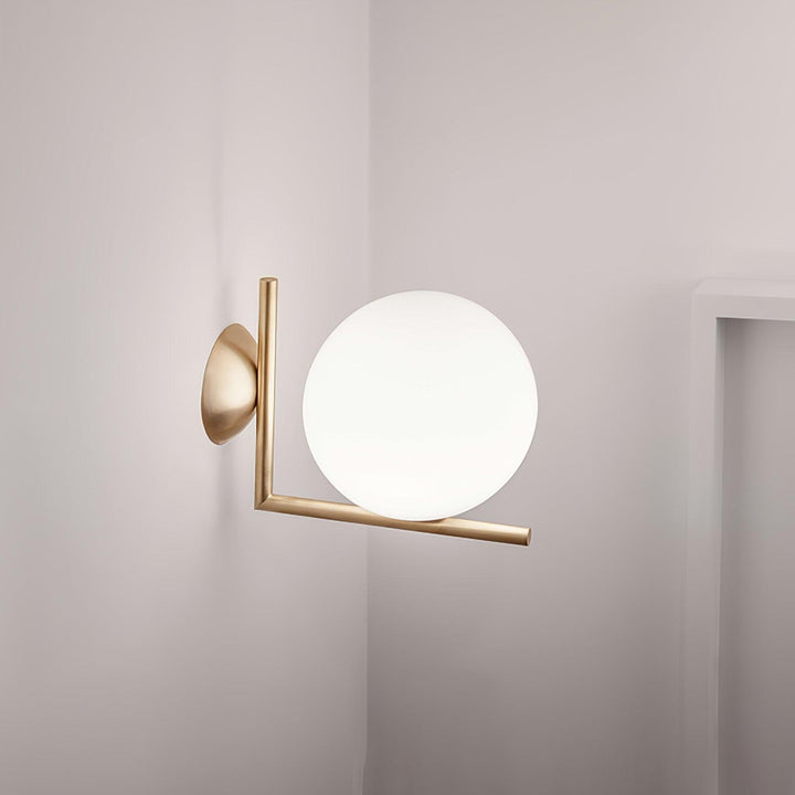 Blåst Glas Opal Glas Vägglampa